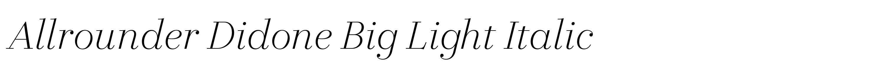 Allrounder Didone Big Light Italic